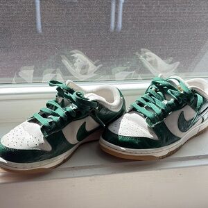 Limited Green and White Nike Dunks